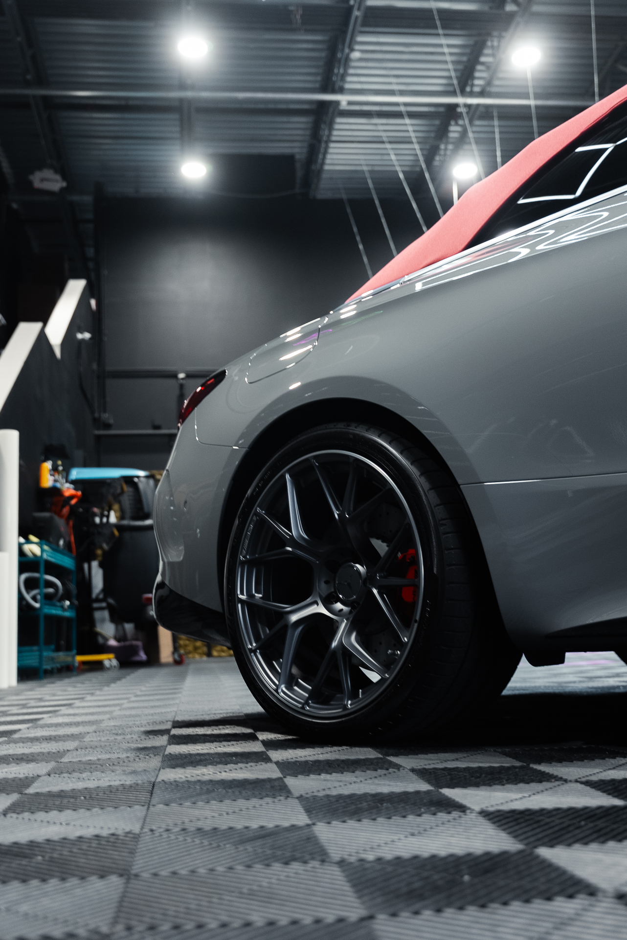 Mercedes-AMG E53 forged wheel and rear quarter panel with PPF